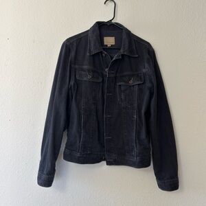 Men’s Banana Republic Denim Jean Jacket Size Medium Black 100% Cotton